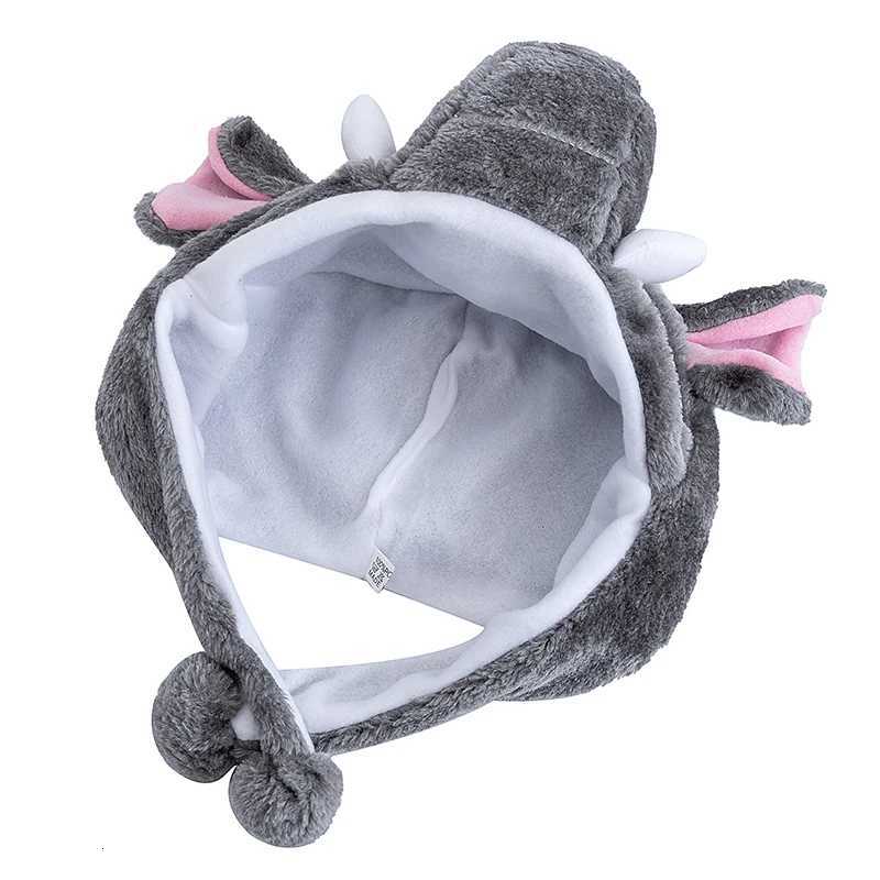 New Style Unisex Funny 3D Plush Elephant Style Decorative Hat Mischievous C For Man Women Plush Winter ly Family HatXJ250910