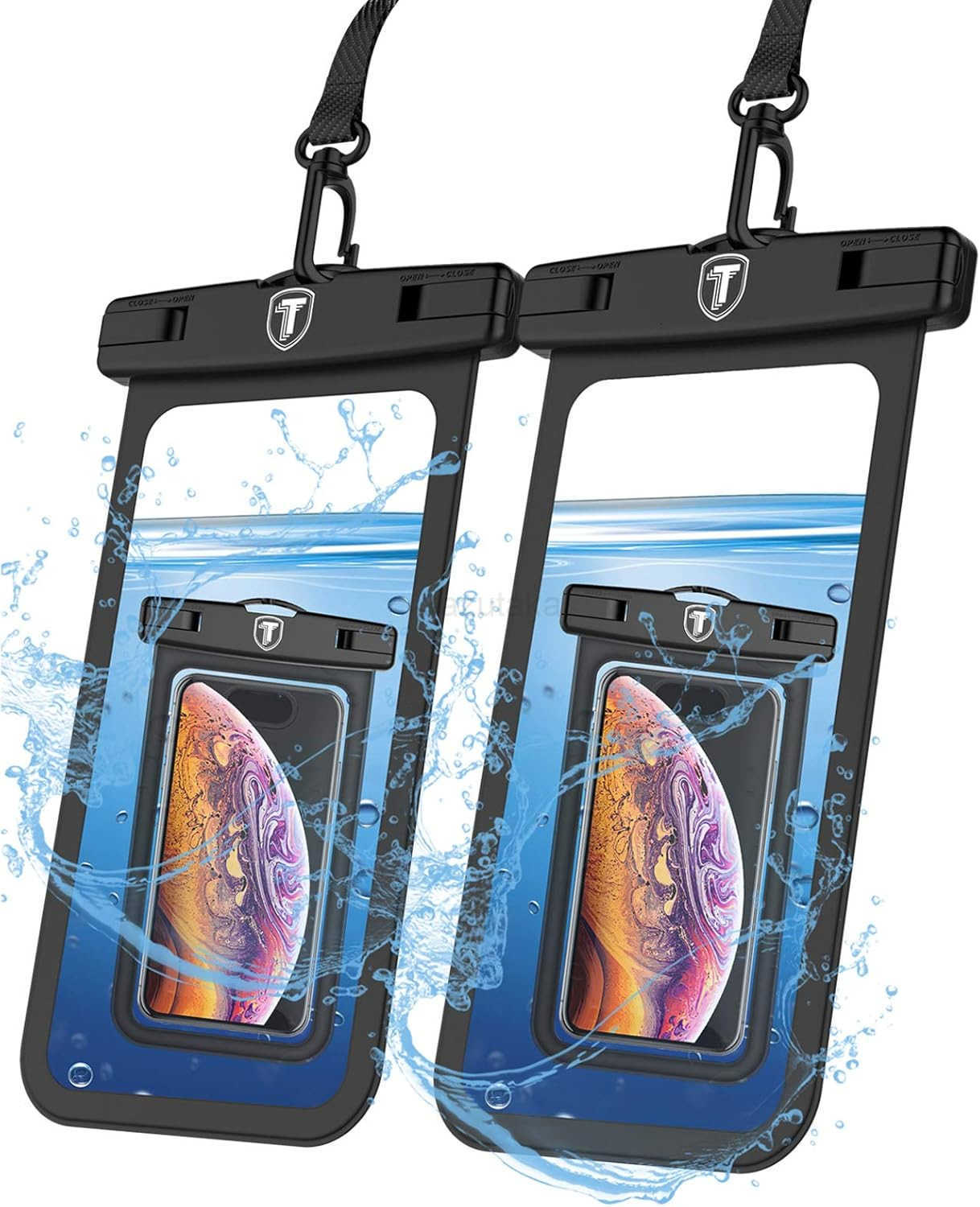 Waterproof Phone Pouch 2 Pack Waterproof Phone Case Cellphone Dry Bag For Note 20 Ultra S25 Ultra S24 S23 S22 S21 S20 S10 A14 A15 A35 A16 5G iPhone 16