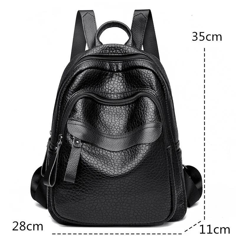 Splicing cowhide Leather Brand Women Classic Travel Backpack Fashion School Bag Girls Mochilas feminina high-quality