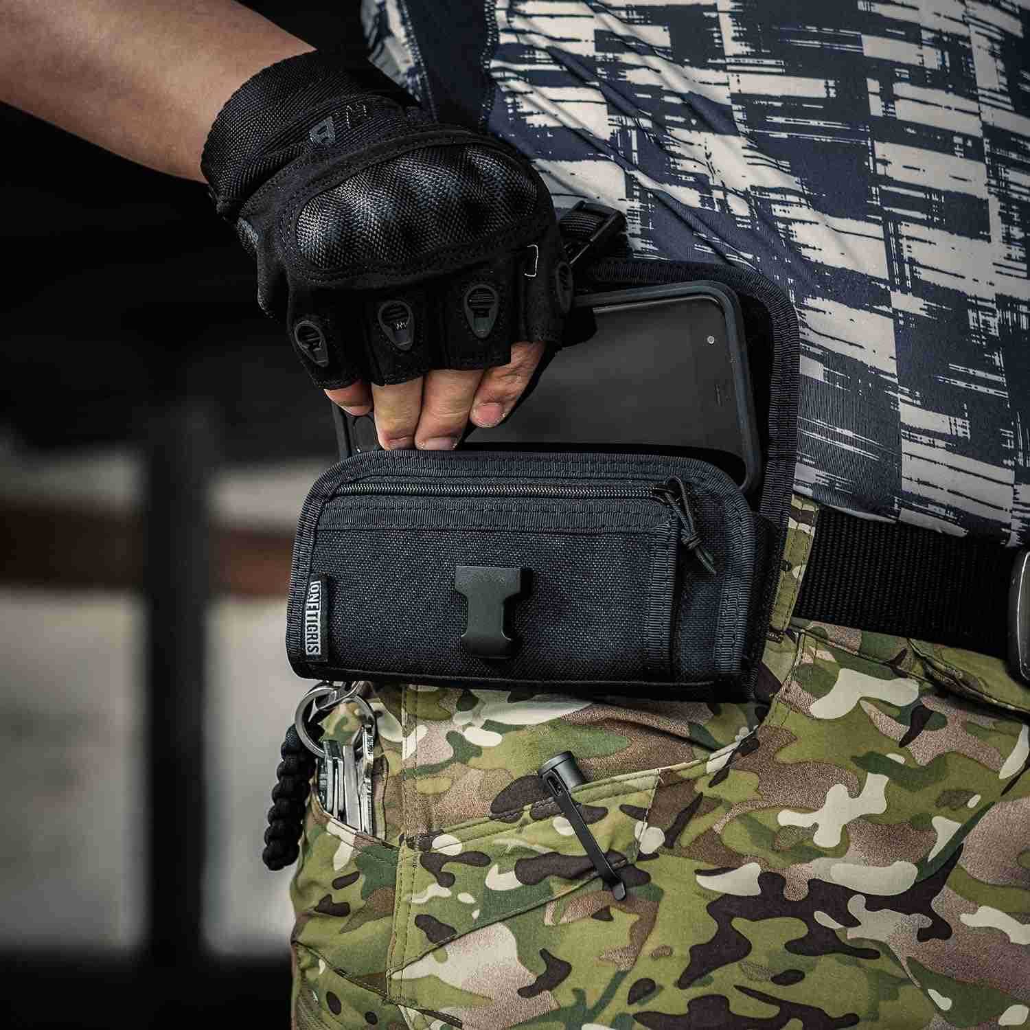 Phone Pouch Tactical Cell Holster for 225 Belt with MOLLE Strap and Quick Release UTXDuraflex BuckleWaist Bag Zipper Mobile Bag for 4761 Phone Z250910