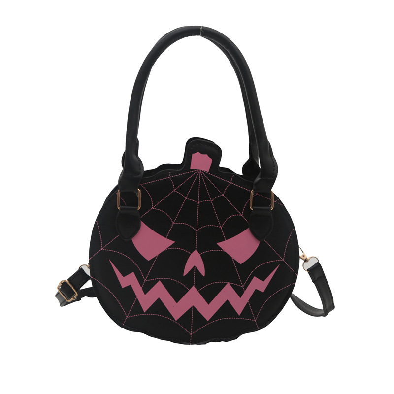 2025 new Halloween bag luxury bag new color block women's bag simple one shoulder small round bag designer bag pumpkin bag
