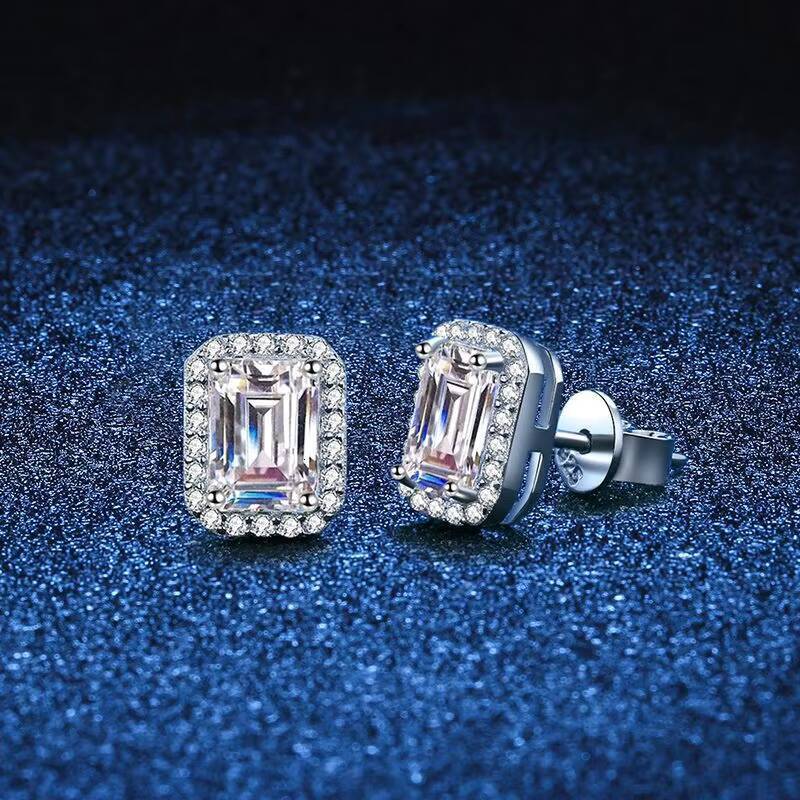 S925 Sterling Silver Moissanite Earrings