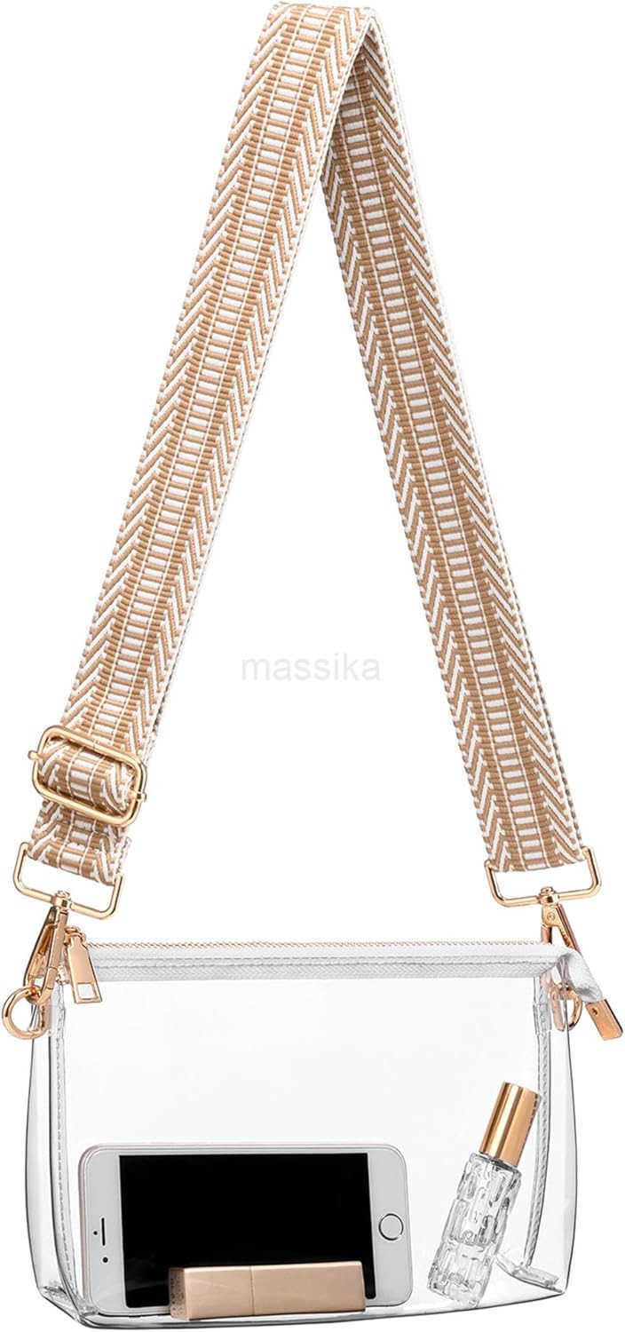 Clear Purse for Women Stadium Approved Crossbody Bag Small Stadium Bag for Concerts Sports Events M250909