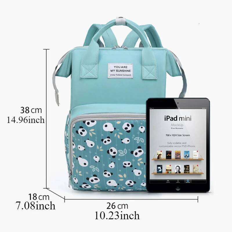 Mommy Multifunctional Waterproof Insulated Backpack Large Capacity Maternity Travel Changing Bag Stroller Strap Schoolbag