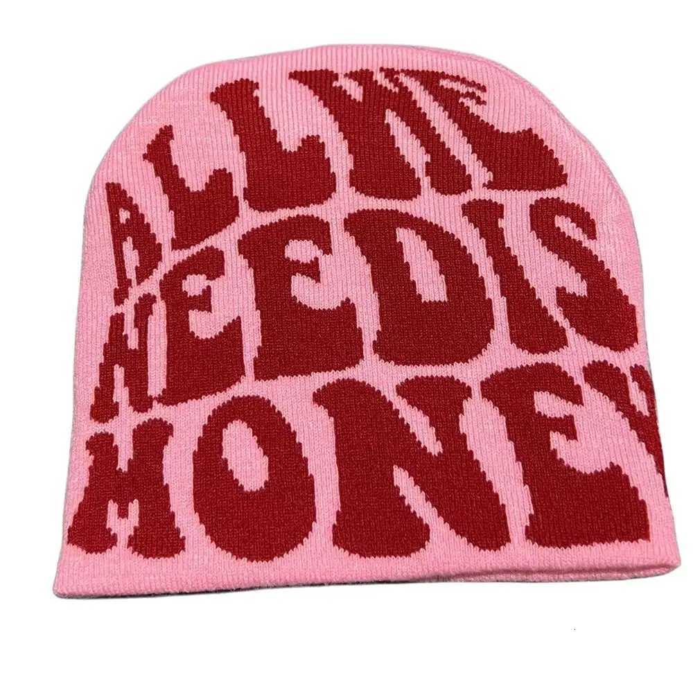 Fashion Wool Acrylic Knitting Hat Y2k Warm Hip Hop tter Printing Ins Beanie Bonnet Men Wen G250910