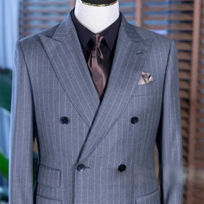 2024 Boutique highend new mens English wedding suit top Fashion Business casual trend handsome W250910