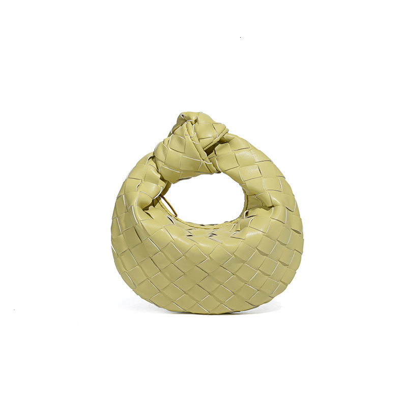 Woven Bag for Women, High-End Mini Handbag, Knotted Horn Bag, Handmade Plaid Handbag