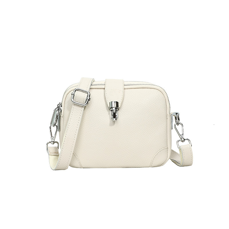 Free shipping designer Genuine Leather Women Bag Wholesale New Trendy Fashion Simple Versatile Shoulder Bag Small Square Bag Top Layer Cowhide Crossbo