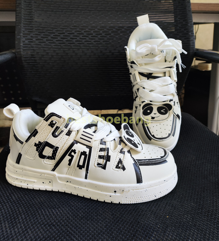 designer shoes womens sneakers mens trainers casual breathable mesh non-slip soft sole stylish panda black graffiti white mens shoes size 36-44