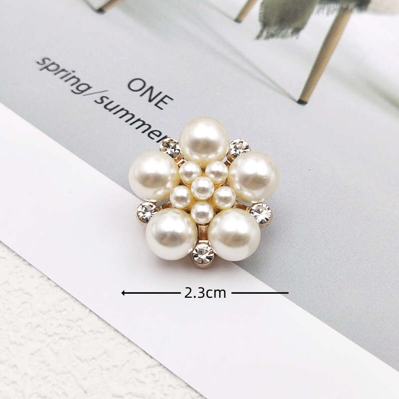 Lanjia- DIY Pearl Alloy Flower Plate Drill Buckle Butterfly Accessories Clothing Phone Case Materials High-End Jewelry D1b2b