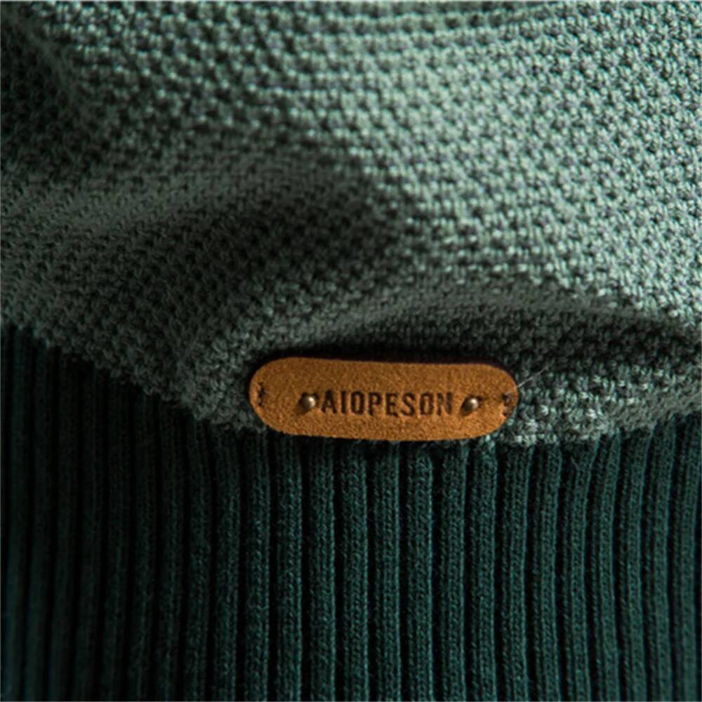 AIOPESON Spliced Cotton Sweater Men Casual O-neck High Quality Pullover Knitted Male New Winter Brand Mens Sweaters dongdumaoyi