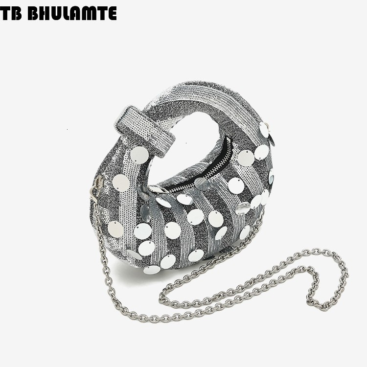 Free Shipping Designer Bag 2025 Circle Evening Bag Niche Design Full Diamond Dumpling Bag Luxury Bag Handbag Women Casual Versatile Handbag Rhinestone