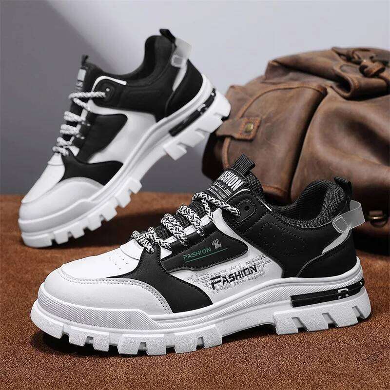 Casual Shoes Mens Sneakers Leather Outdoor Platform Fashion Luxury Designer Sports Running Hiking Skateboard Boots Autumn