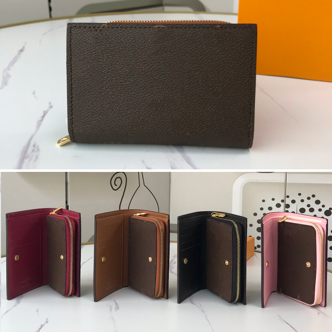 Designer leather Wallet High quality clip Metal buckle Wallet Lattice zipper Luxury Women Card Holder Purse credit card holder Handbag Money Bag With box 86366