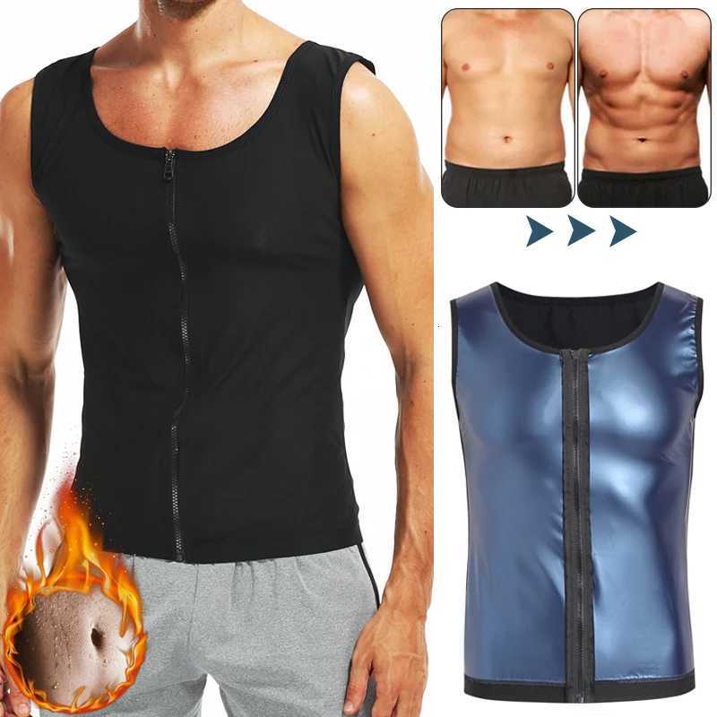 Men Abdomen Reducer Body Shaper Promote Sweat Sauna Vest Fitness Waist Belly Slimming Shapewear Fat Burner Corset Top W250910