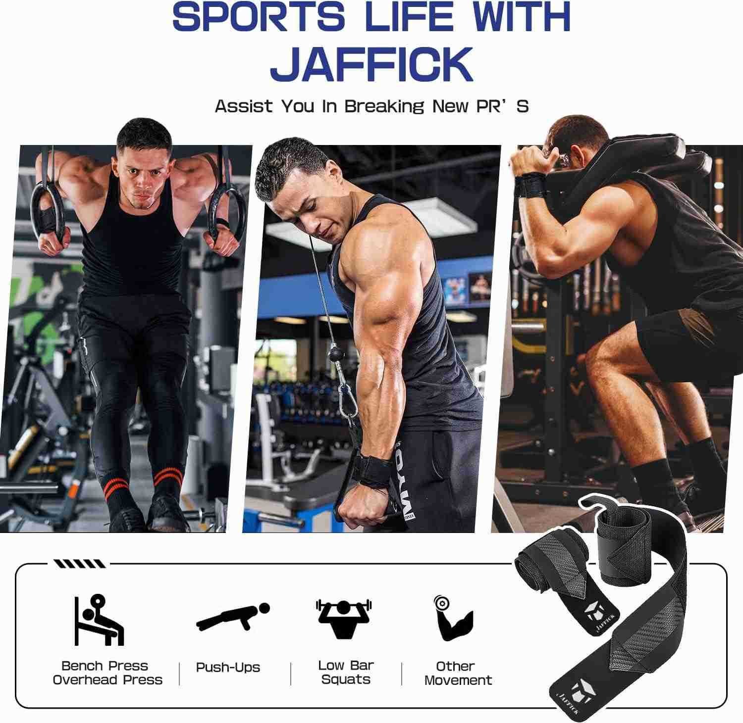 DoubleLayer Reinforced Wrist Wraps for Weightlifting Men Women Thumb Loop Design for Powerlifting Crossfit Bodybuilding Deadlifting Fits Both Hands W2