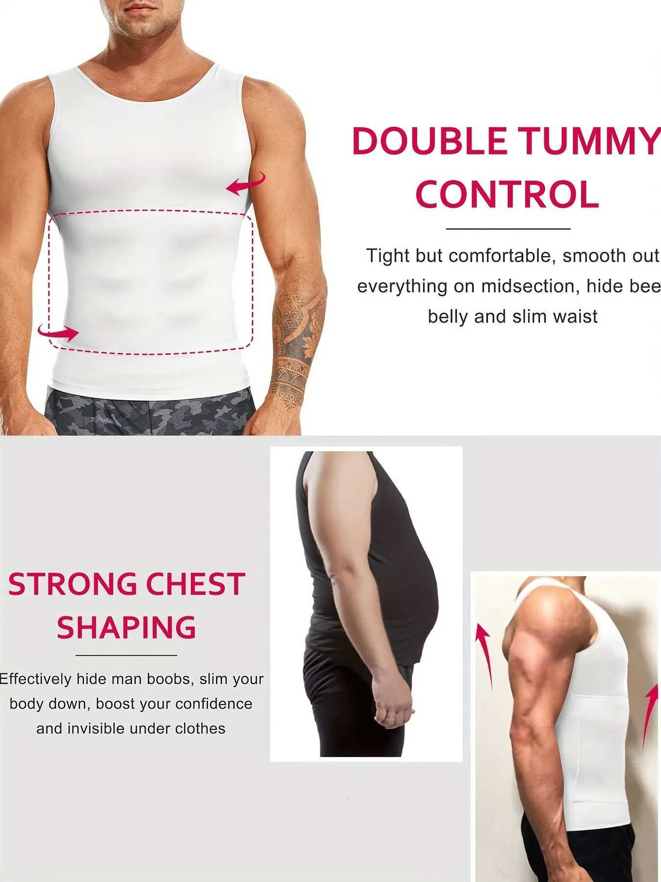 Mens Compression Tummy Control Body Shaper Tank Top Vest Undershirt Tops All Season Shaping Sweatshirt W250910