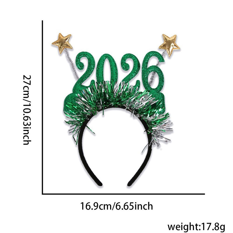 2026 New Shiny Christmas Hair Hoop Festive Christmas Ribbon Hair Hoop Holiday Party Decoration Supplies