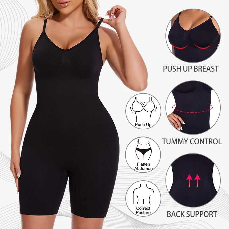 New Bodysuit Shapewear Women Tank Top Tummy Control Full Body Shaper Anti Chafing Shorts Slimming Waist Butt Lifter W250910