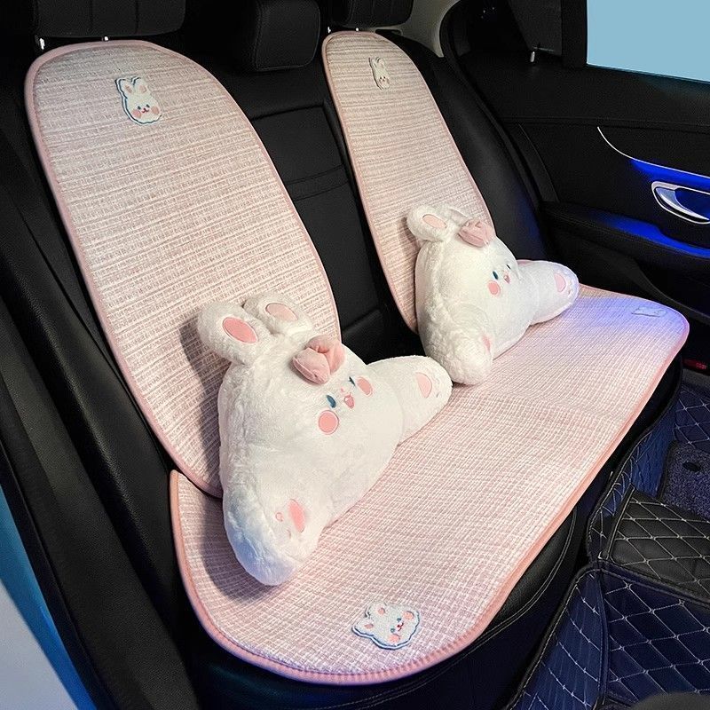 Linen Car Seat Cushion All Seasons Universal Ladies Breathable 2025 Cute Seat Cushion Cover Single Piece Summer Cooling Cushion 250910