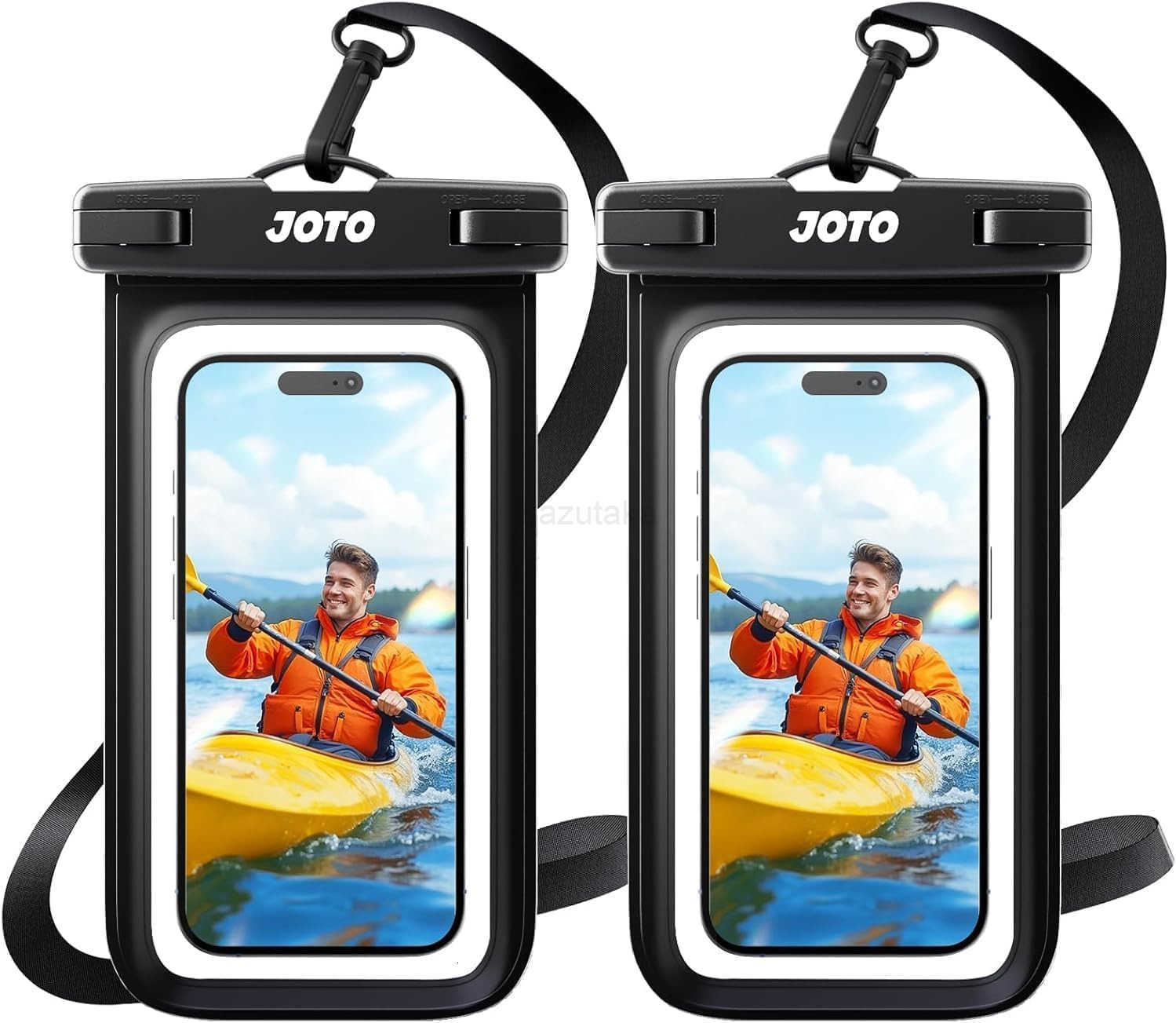 2 Pack Waterproof Phone Pouch Case Up to 7 IPX8 Underwater Phone Case Cellphone Dry Bag for iPhone 16 15 14 13 12 Pro Max Xs Max XR X 8 7 6S Plus SE S