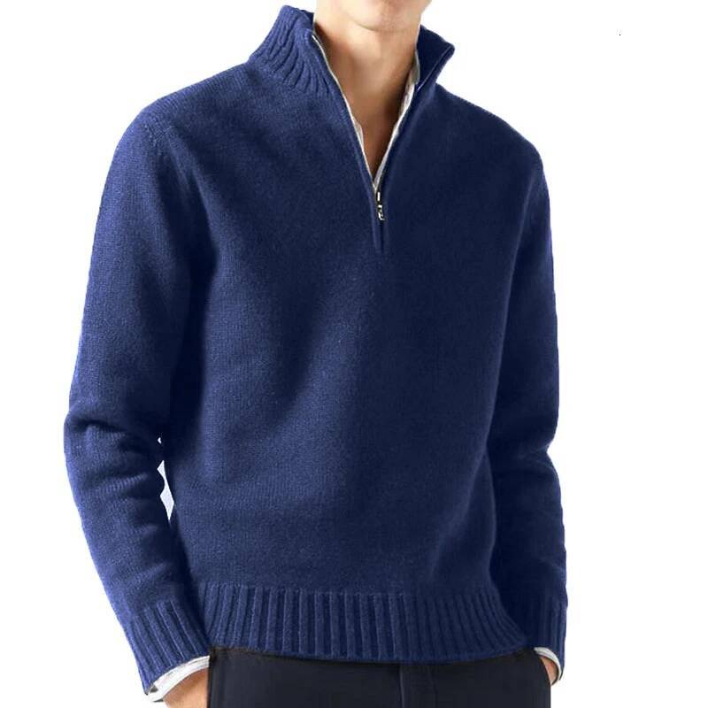 Autum Men Turtlenecks Sweaters Knitwear Pullovers Solid Color Long Sleeved Sweater Male Casual Daily Warm Coats dongdumaoyi