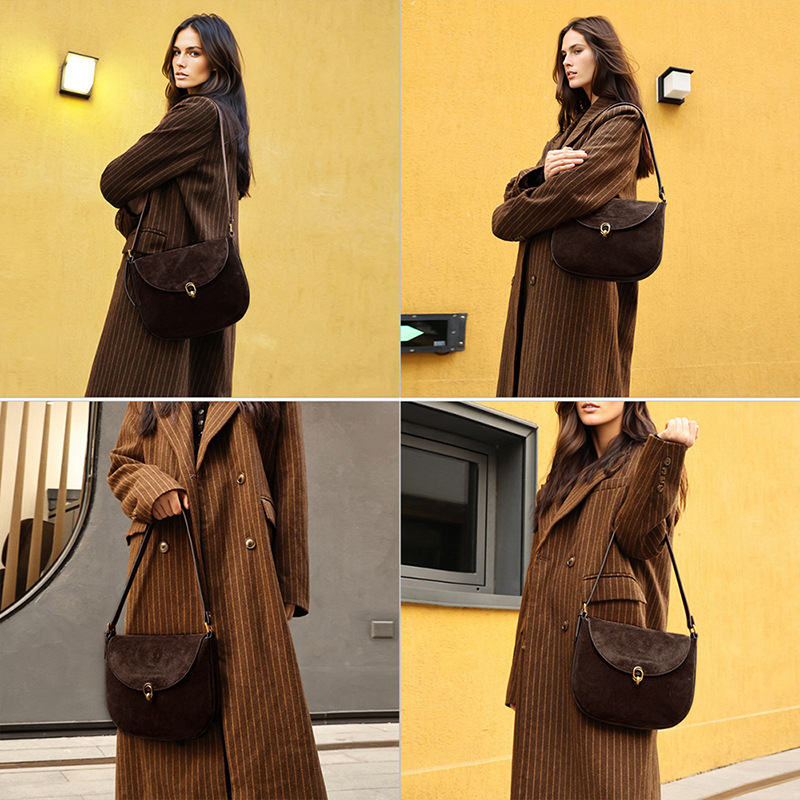 Single Shoulder JOGUJOS New Women's Fashion Leather Large Capacity Armpit Commuter Single Bag Women