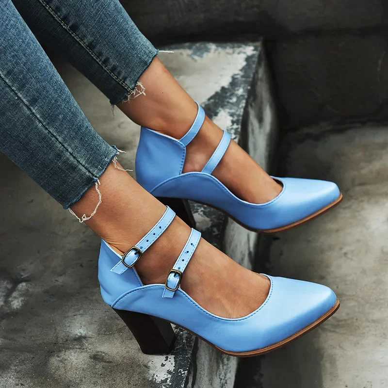 New Women Pumps Fashion Ladies High Heels Shoes Soft Leather Heels Shoes Woman Pointed Toe Nonslip Brand Plus Size W250910