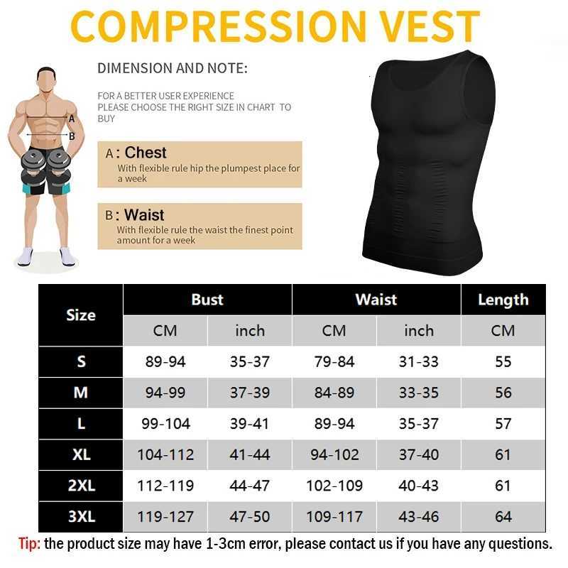 Mens Slimming Shaper Vest Elastic Body Shapewear Compression Abdominal No Sleeves Vest Breathable Fitness Sport Shaping Shirt W250910