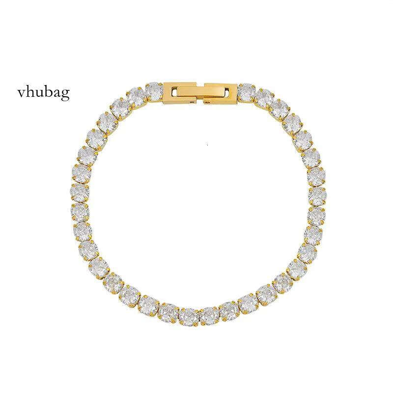 Custom Moissanite Hip Hop R Cuban Link Chain Dia Bracelet.
