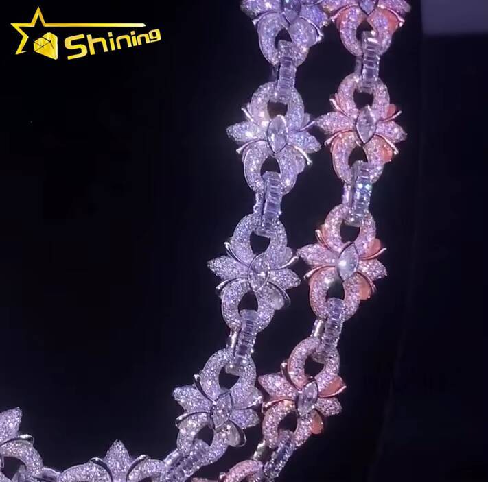 Pass Diamond Tester 925 Silver Hip Hop Moissanite Diamond Infinity Cuban Link Chain Iced Out Luxury Rapper Fashion Jewelry