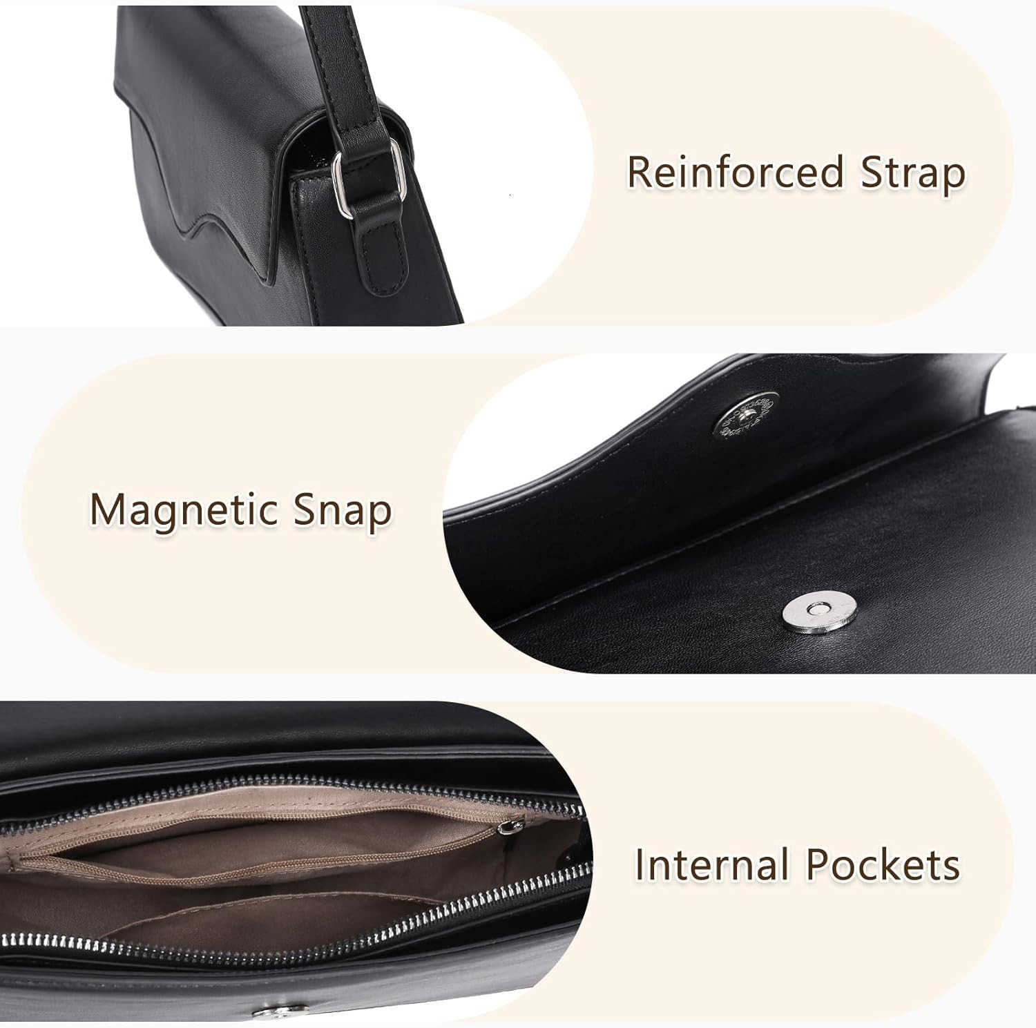 Womens Shoulder Bags Small Y2K Mini Purse with Vegan Leather M250909