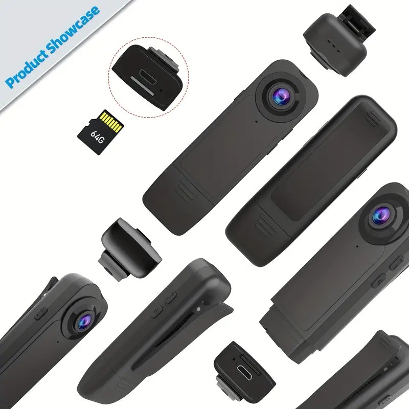 Mini Body Camera 1080P Police Body Camera,Body Worn Cam,Premium Portable,Wearable Patrol Video Recording Camcorder For Work Records,Guard