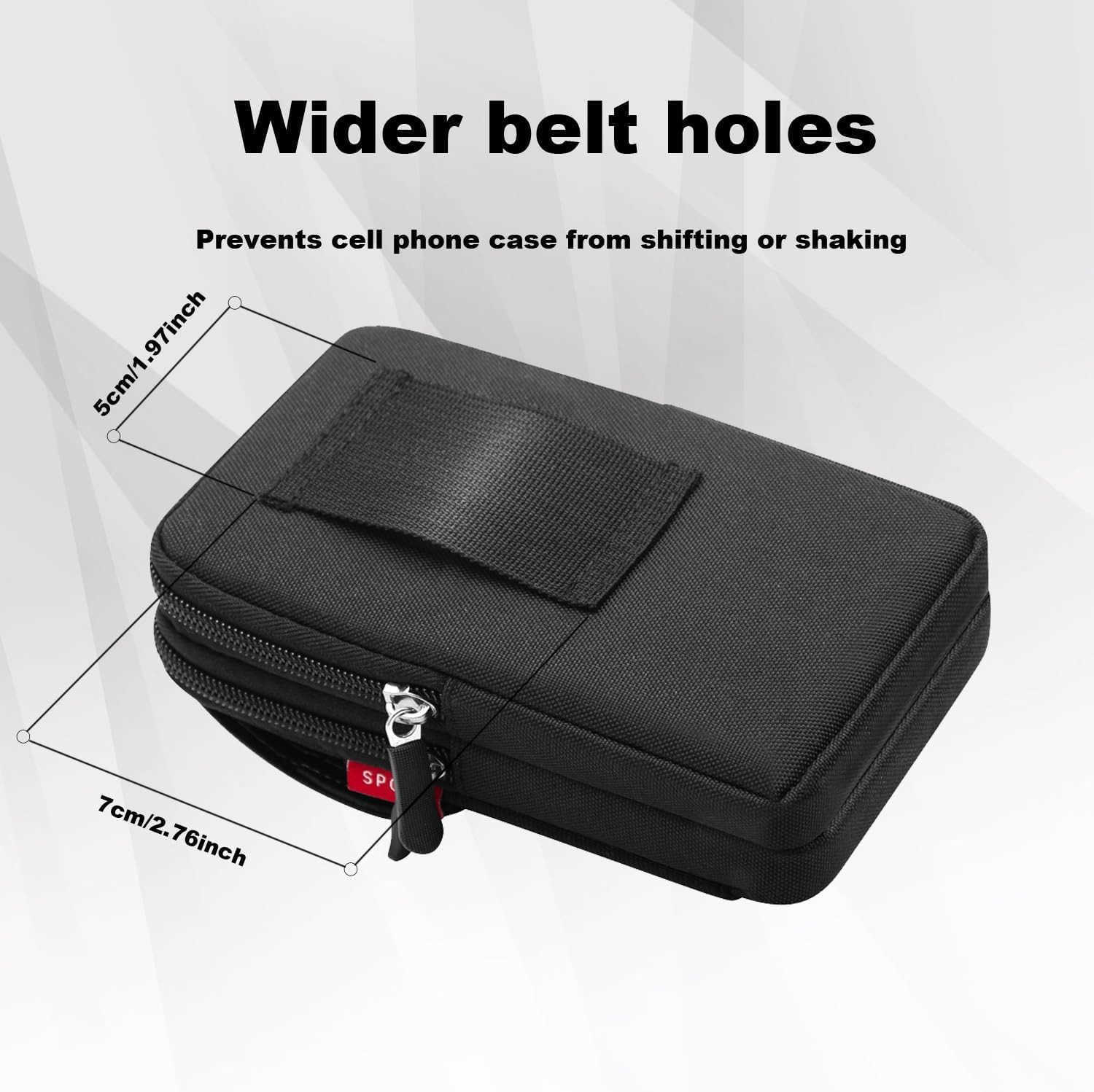 Tactical Cell Phone Holster with 2 Phone Bag Belt Pouches for Men Cell Phone Holsters for Men Black Cell Phone Holder for Belt Cell Phon e Holster wit