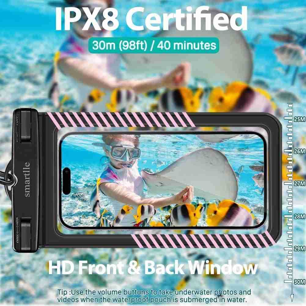 Waterproof Phone Pouches Bags Holder Cell Phone Water Protectors 4 Pack for Swimming IPX8 Waterproof Phone case Cover for iPhone 15 14 13 Pro Max 12 1