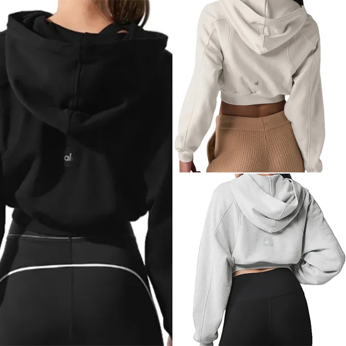 toplevel same women clothes short zipper hooded outfit sweatshirt casual hooded cardigan high waist skinny studio to street yoga striped setly sets