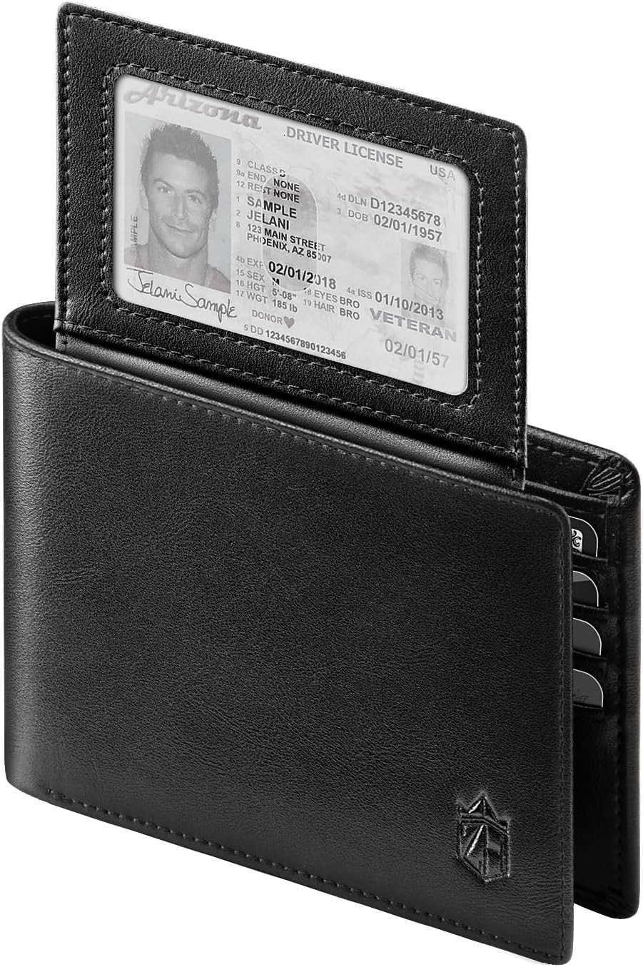 Wallet for Men 12 Card Holder Slim Rfid Leather 2 ID Window Wallets With Gift Box Mens AccessoriesZ250910