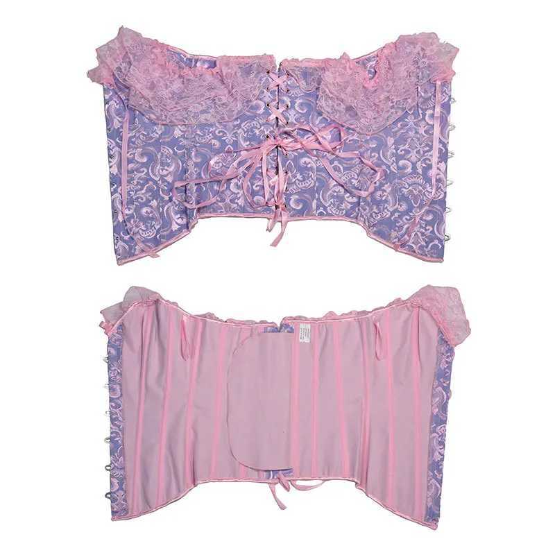 Lace Corset Top Women Shapewear Fajas Waist Slimming Lingerie Blusas Body Shaper Woman Corsets Sexy Outwear Shaping Tops W250910