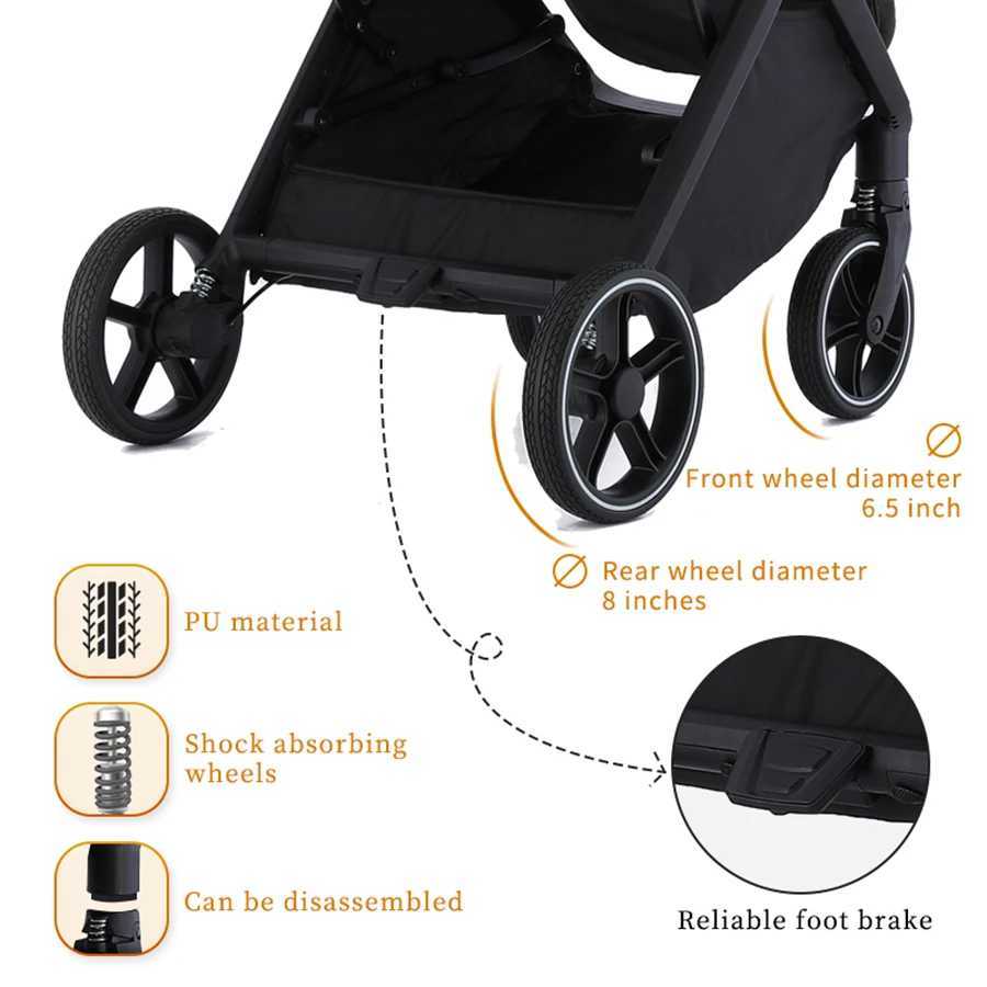 Fast Folding Baby Stroller FourWheel Baby Stroller It Can Be Taken On The Plane Baby Strollers W250910