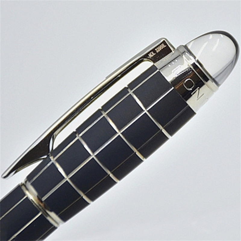 wholesale Black Checkered Design Rollerball Pens Monte Writing Ball Pen Office School Supplies As Gift 888