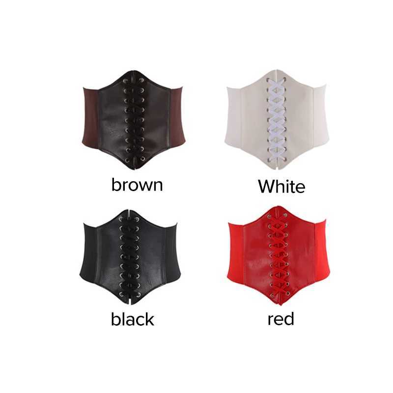 Womens Corset Body Shapewear Sexy Wide Leather Belt Cummerbunds Strap Belts for Women High Waist Slimming Corsets and Bustiers W250910