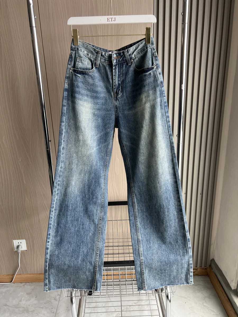 ETJ Wideleg highwaisted jeans womens classic everything with five pockets washed soft comfortable ultralong jeans6045022 Z250910