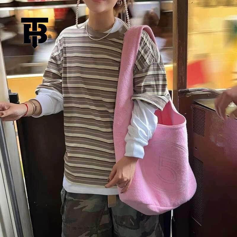 TB BHULAMTE New trend fashion multi-functional pink towel fabric concave design niche single-shoulder bag luxurious designer bag simple and versatile