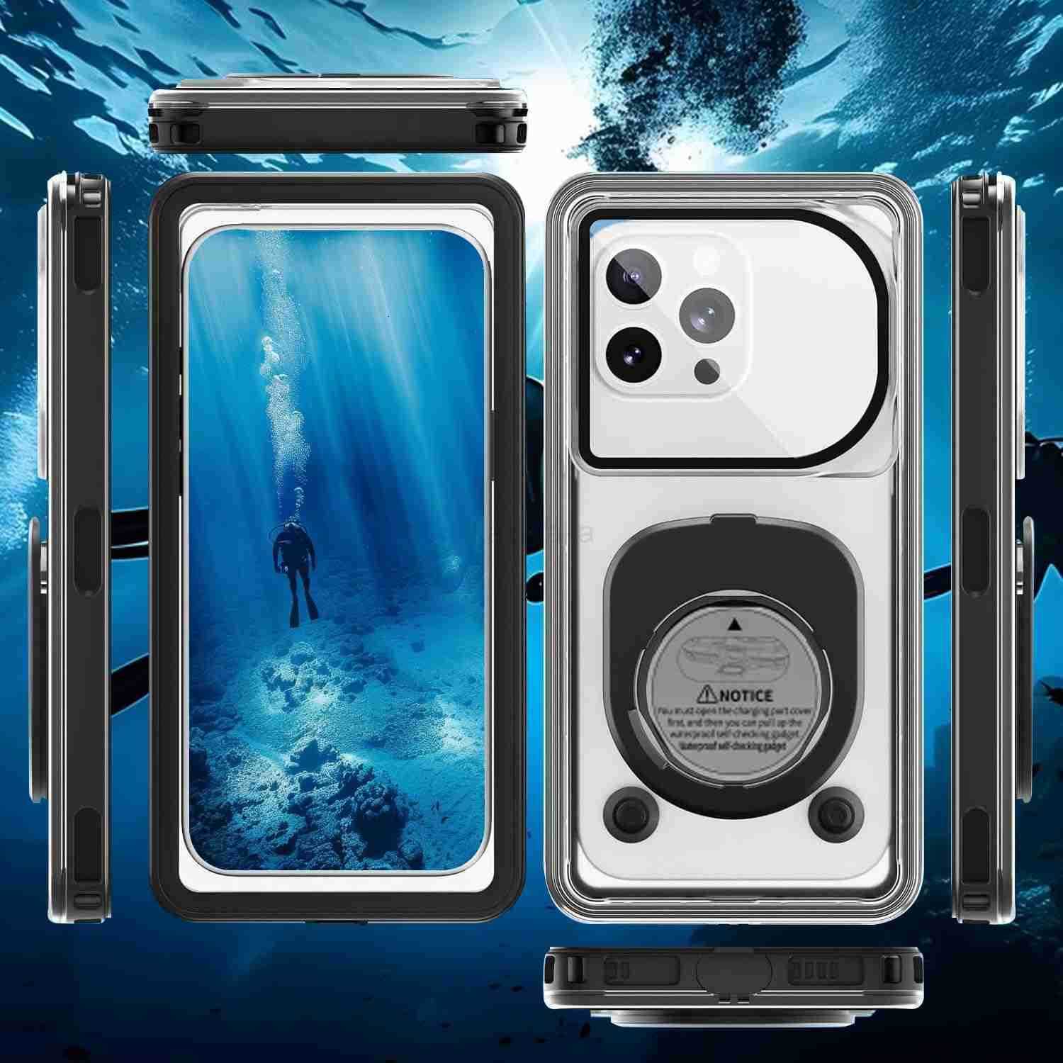Waterproof Phone Case Underwater Phone Case for Snorkeling Universal IPX8 Diving Case with Lanyard Up to 69 for Phone 1615141312 Pro Max S25S24S23S22G