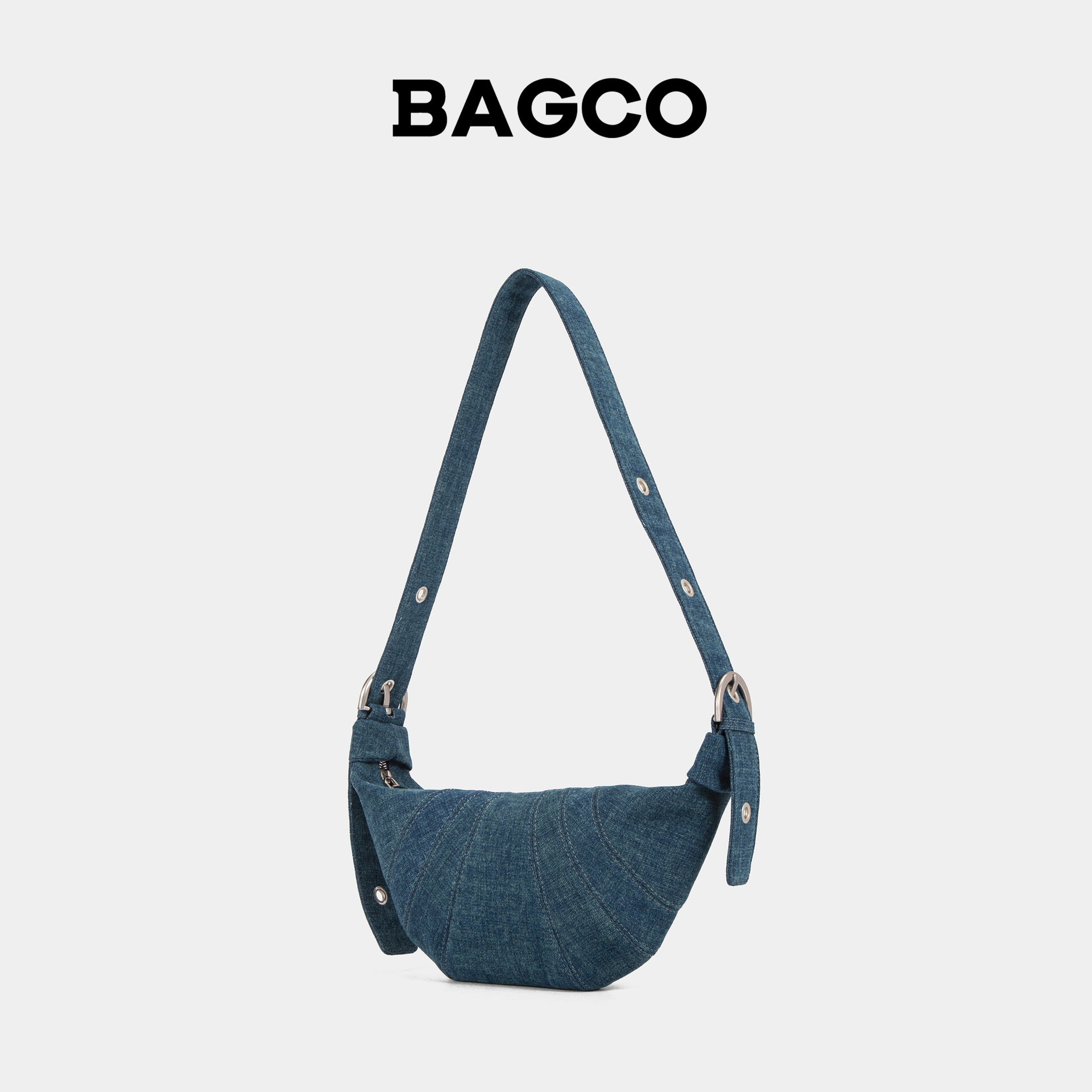 Niche design denim bag bag women's new casual versatile crossbody bag fashion shoulder croissant2025