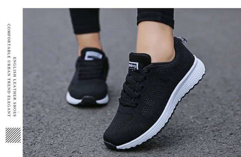 Women Casual Shoes Fashion Breathable Walking Mesh Flat Shoes Sneakers Women Gym Vulcanized Shoes White Female Footwear
