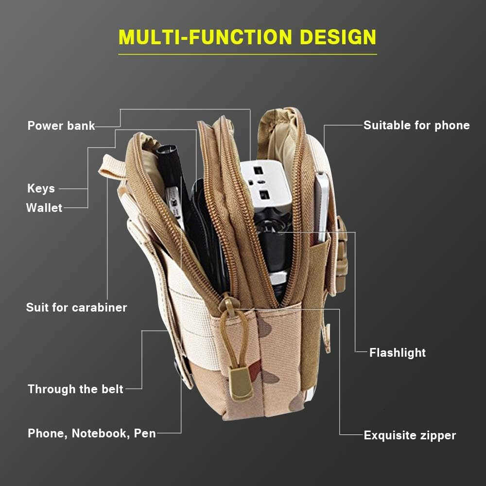 Tactical Waist Belt Bag Universal Outdoor EDC Military Holster Wallet Pouch Phone Case Gadget Pocket for iPhone X 8 7 6 6s Plus S8 S7 S6 S5 S4 S3 Note