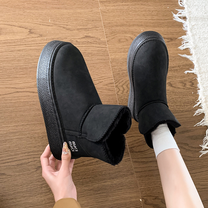 Free shipping Designer Boots Snow boots for women fashionable autumn winter new item round toe thick sole with plush outer cotton shoes black brown