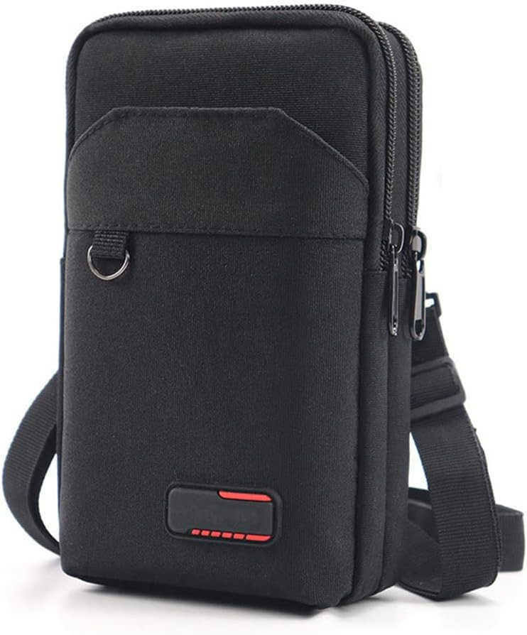 Travel Cell Phone Pouch Belt Pouch Phone Holster Crossbody Bag with Shoulder Strap for iPhone Case Holder for Hand with Neck Lanyard Smartphone Walkin