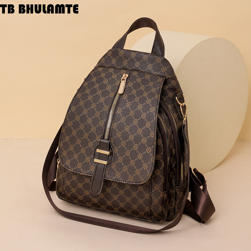Free Shipping Designer Bag 2025 New Korean Style Soft Leather Backpack Women, Fashionable Simple Multi-use Commuter Bag, Small Luxury Bag Trendy Women